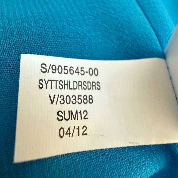 Banana Republic Trina Turk 100% Silk One Shoulder Mini Dress Women's 14 Blue - Picture 12 of 12